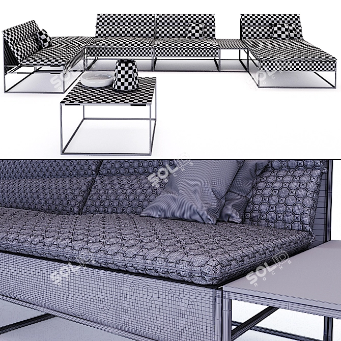 Luxury Nikos-Giorgio Saporiti 3D Sofa 3D model image 3