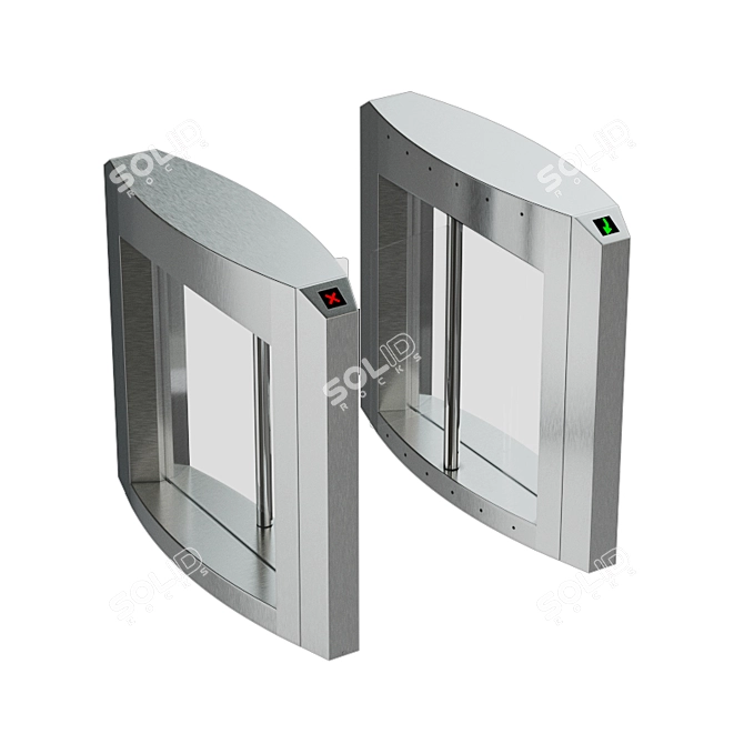 Sleek Quad Turnstile: Gotschlich Selection 3D model image 2