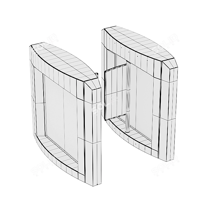 Sleek Quad Turnstile: Gotschlich Selection 3D model image 3