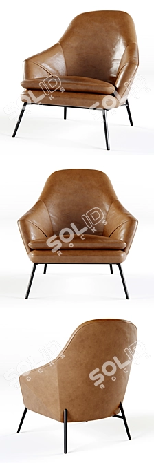 Cozy Comfort: Wendelbo Hug Chair 3D model image 2