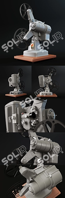 Vintage Keystone 8mm Cinema Projector 3D model image 2