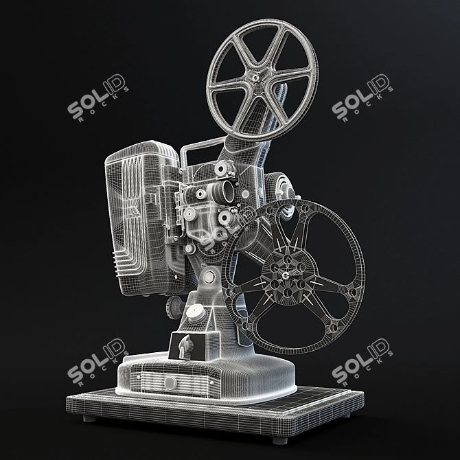 Vintage Keystone 8mm Cinema Projector 3D model image 3