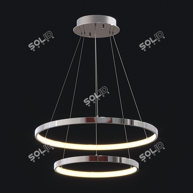 ET2 Hoops LED Pendant: Elegant Lighting Solution 3D model image 2