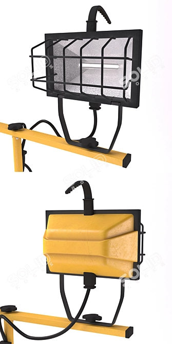 Versatile Tripod Worklight: Durable Construction for All Projects 3D model image 3