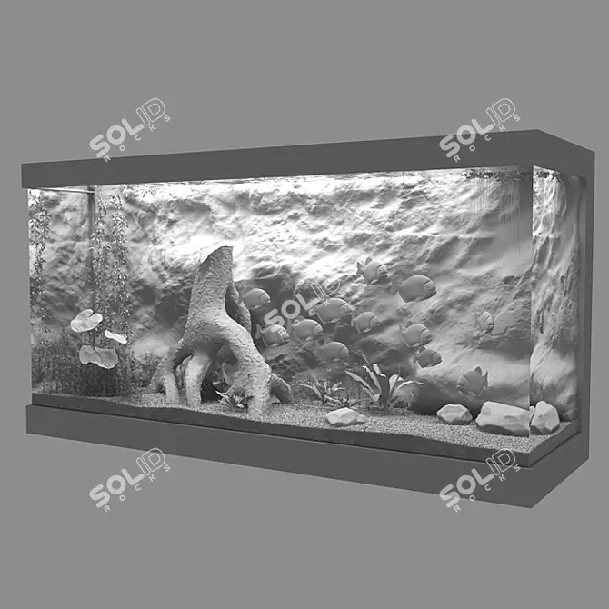 Piranha Aquarium - 1825x620x950mm 3D model image 4