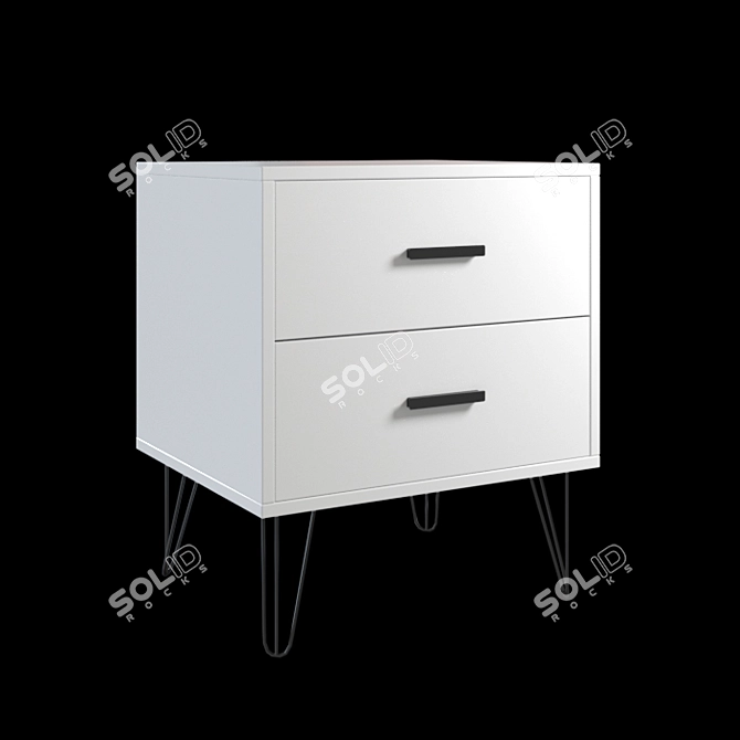 Florida Bedside Table: Compact and Stylish 3D model image 1