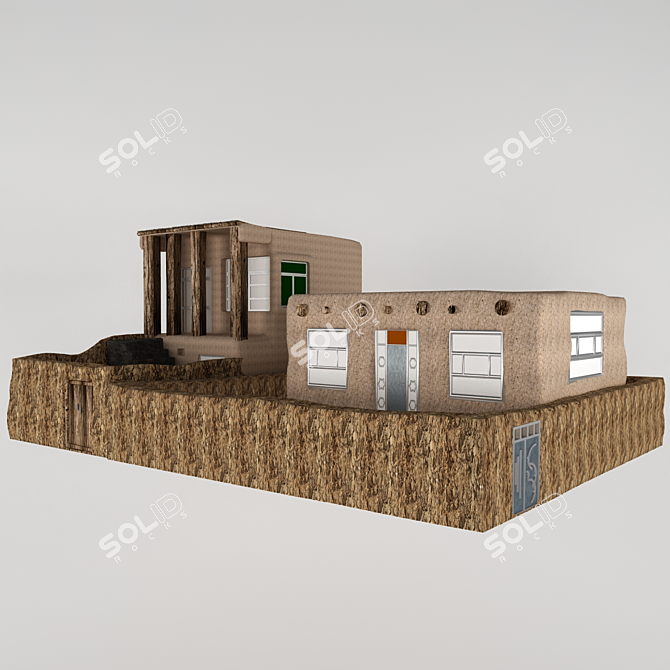 Rustic Dreams: Fantasy Village 3D model image 1