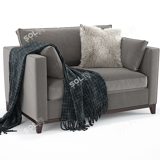 Balthus Loveseat: Luxurious Comfort 3D model image 1