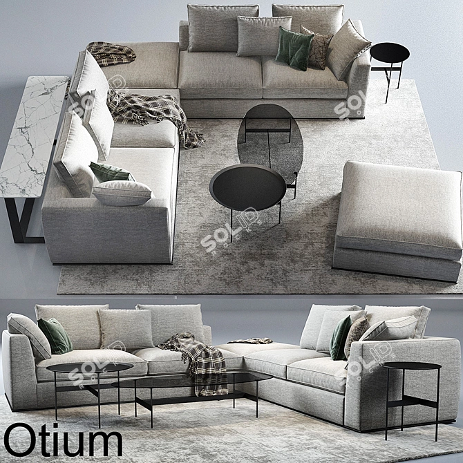 Modern Elegance: B&B Furniture Set 3D model image 1