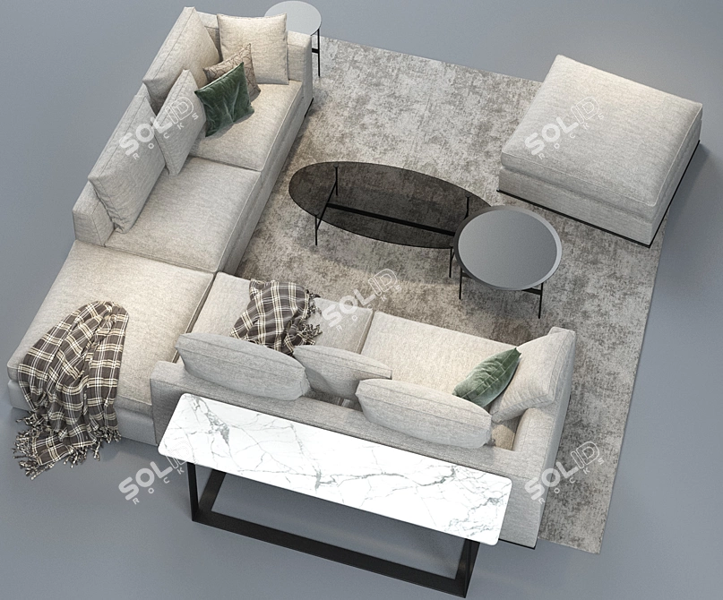 Modern Elegance: B&B Furniture Set 3D model image 3