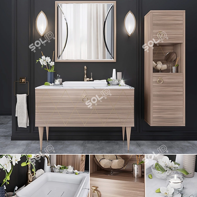  Park Avenue Collection: Exquisite Bathroom Set 3D model image 1