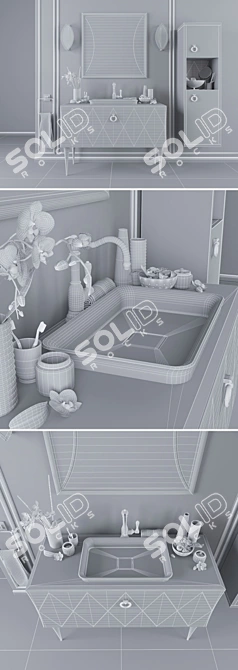  Park Avenue Collection: Exquisite Bathroom Set 3D model image 3