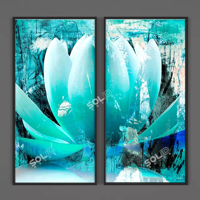 Abstract Art Print - Painting No.22 3D model image 1