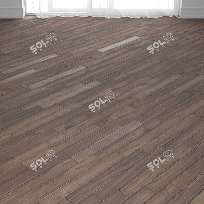 Virginia Walnut Parquet: Variety in 3 Designs 3D model image 3