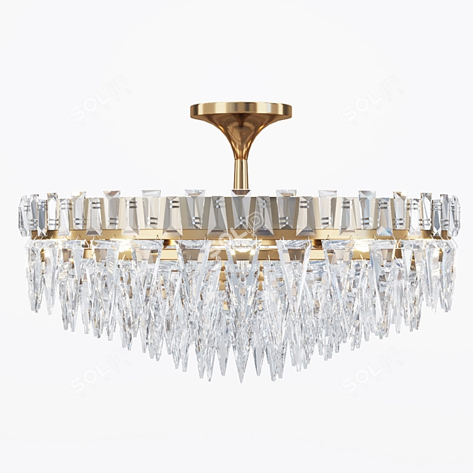 Trillion 10 Light Chandelier: Visual Comfort SN4001HAB 3D model image 1