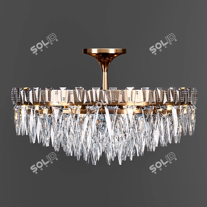 Trillion 10 Light Chandelier: Visual Comfort SN4001HAB 3D model image 5