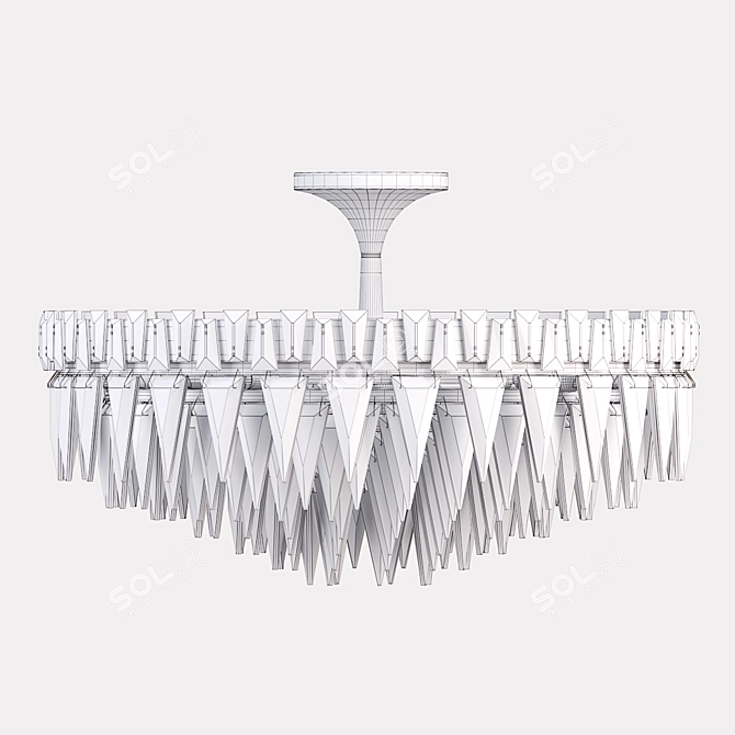 Trillion 10 Light Chandelier: Visual Comfort SN4001HAB 3D model image 6