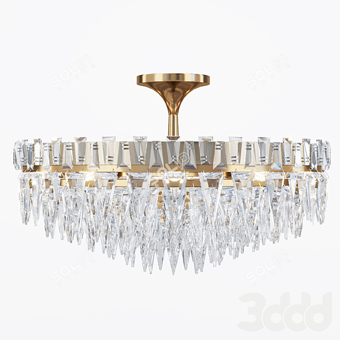 Trillion 10 Light Chandelier: Visual Comfort SN4001HAB 3D model image 8