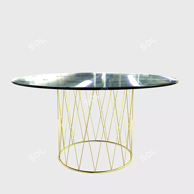 Modern EquiPal Dining Table Set 3D model image 1
