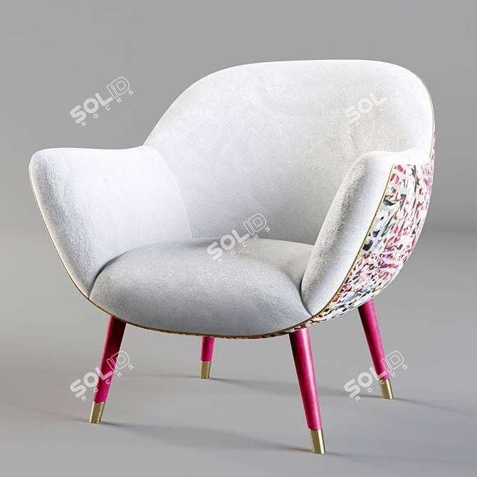 Lucy Armchair - Elegant and Stylish Seating Solution 3D model image 1