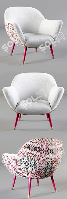 Lucy Armchair - Elegant and Stylish Seating Solution 3D model image 2