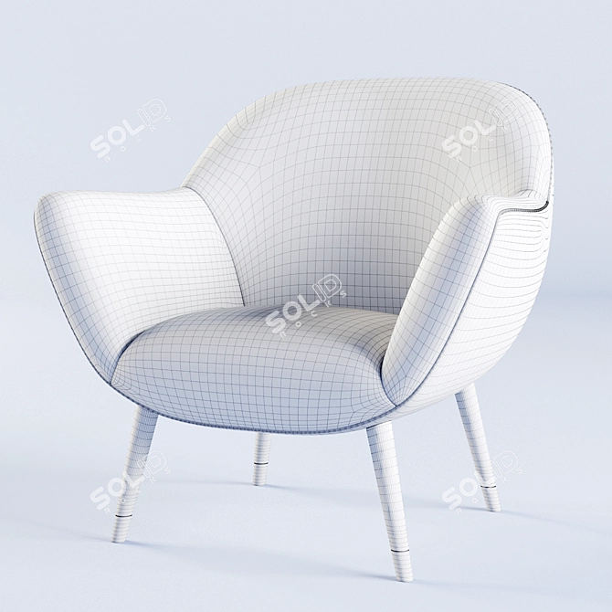 Lucy Armchair - Elegant and Stylish Seating Solution 3D model image 3