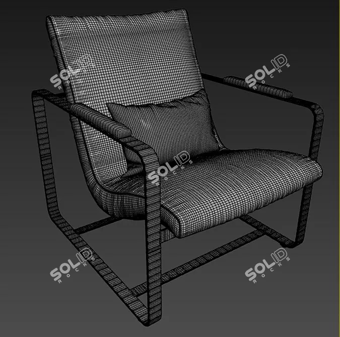 Nico Armchair: Modern Comfort and Timeless Style 3D model image 3