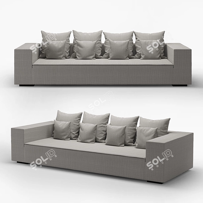 Urban Comfort Sofa 3D model image 1