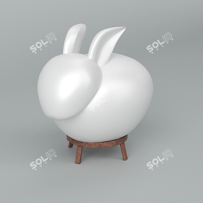 Charming Ceramic Bunny for Kids 3D model image 1