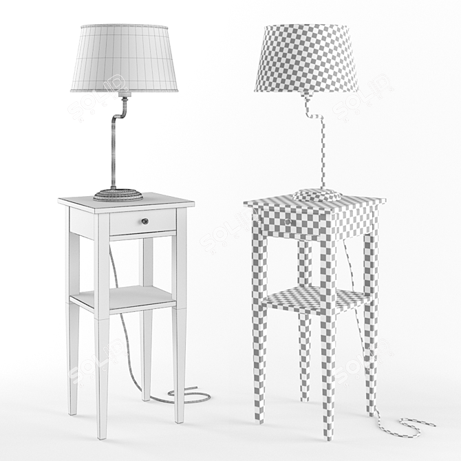 Sleek Table Lamp Combo 3D model image 2