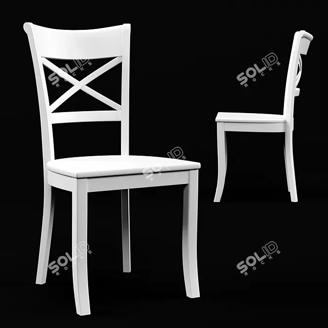 Elegant Vintner Dove Wood Chair 3D model image 1