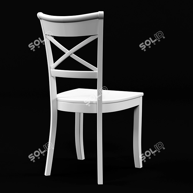 Elegant Vintner Dove Wood Chair 3D model image 2