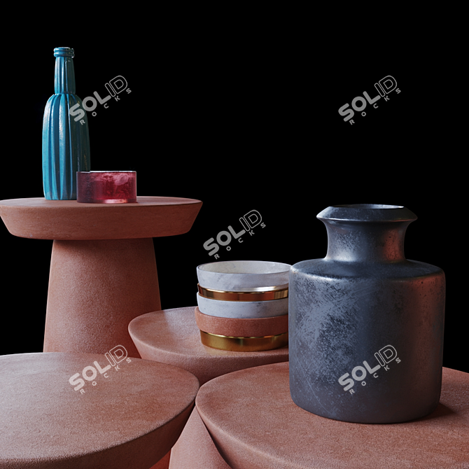Modern Designer Tavolino by Paola Navone 3D model image 2