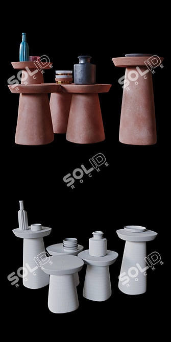 Modern Designer Tavolino by Paola Navone 3D model image 3