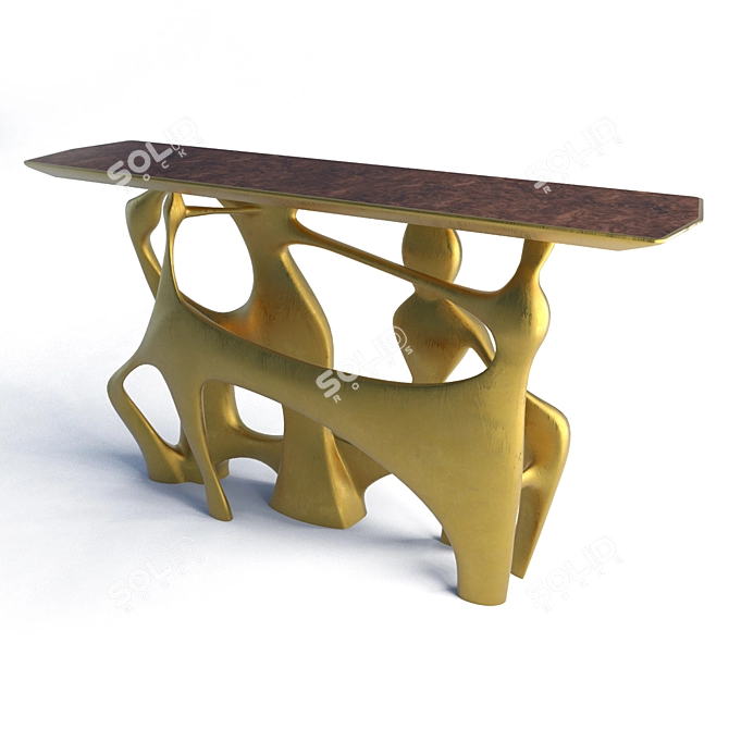 Elegant Bastei Console - 160 cm 3D model image 1