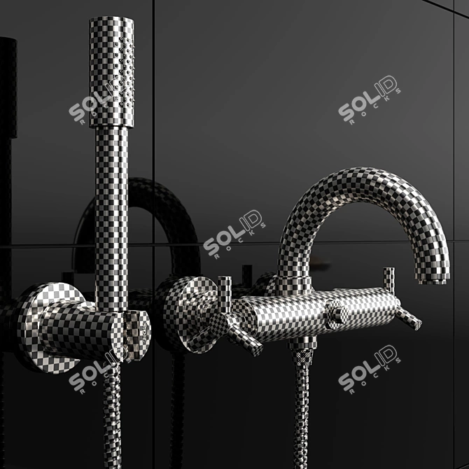 Elegant Grohe Atrio Wall-Mount Faucet 3D model image 2