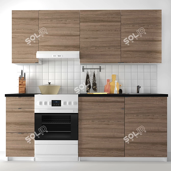 IKEA Knoxhult Kitchen Set 3D model image 1