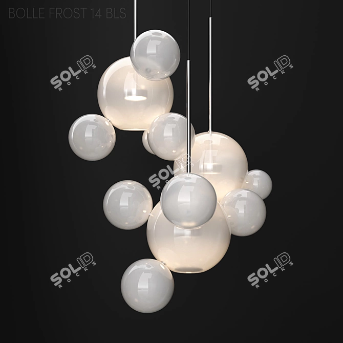 G&C BOLLE 14 Bubble Chandelier 3D model image 1