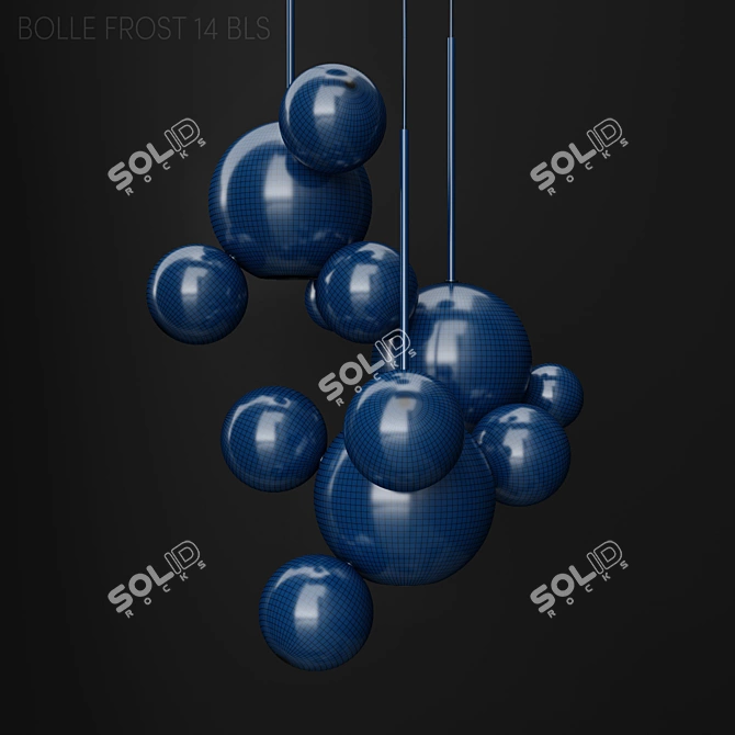 G&C BOLLE 14 Bubble Chandelier 3D model image 2