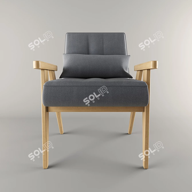 Cozy Relaxation: Easy Chair 3D model image 3