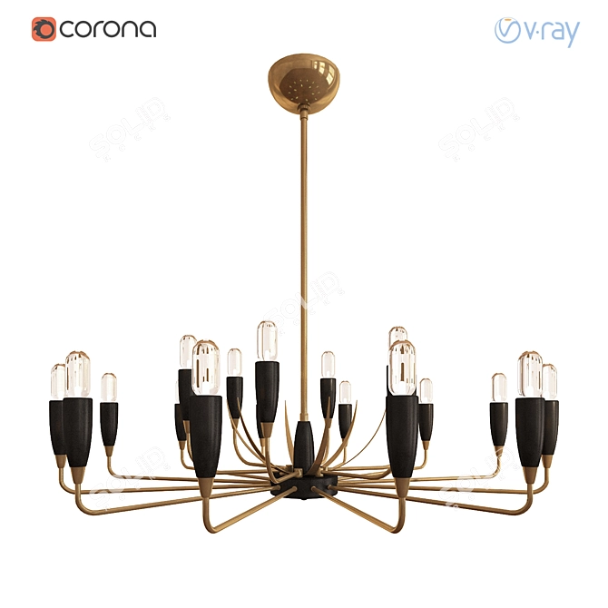 Durable Illumination: Hardy Chandelier 3D model image 1