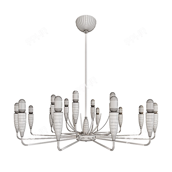 Durable Illumination: Hardy Chandelier 3D model image 3