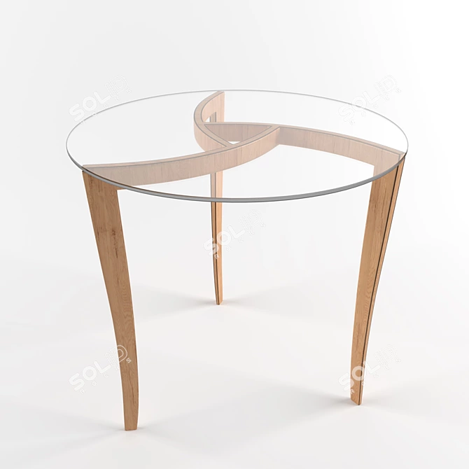 Luxury Vanity Table with Mirror 3D model image 1
