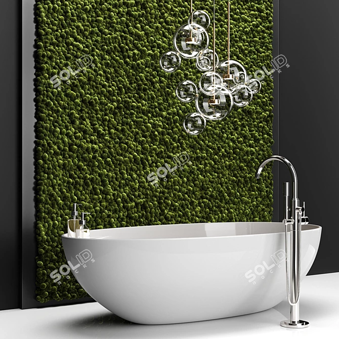 Mossy Bathroom Bliss 3D model image 1