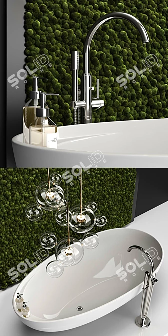 Mossy Bathroom Bliss 3D model image 2