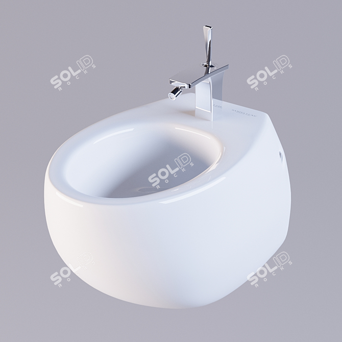 Sanita Luxe Ringo Bidet - Stylish and Elegant Bathroom Accessory 3D model image 1