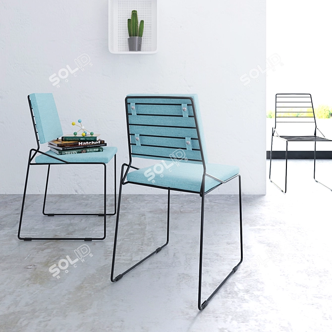 Authentic Metal Acqua Chair 3D model image 3