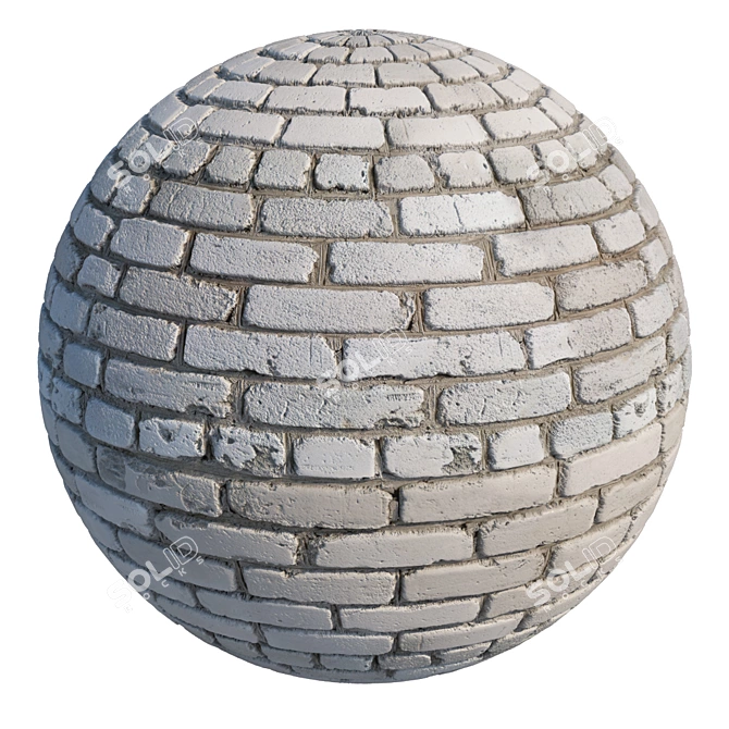 Silicate Brick Wall Textures 3D model image 1