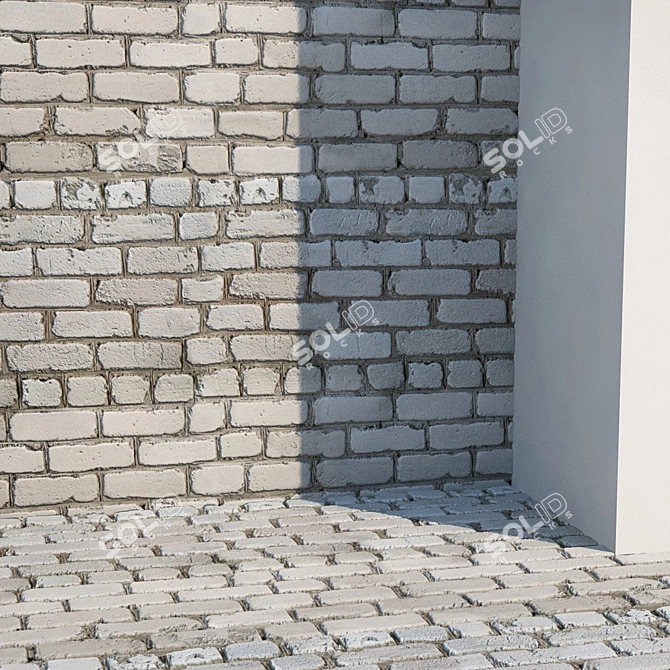 Silicate Brick Wall Textures 3D model image 3