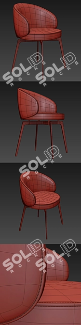 Bea Dining Chair: Contemporary Elegance 3D model image 3